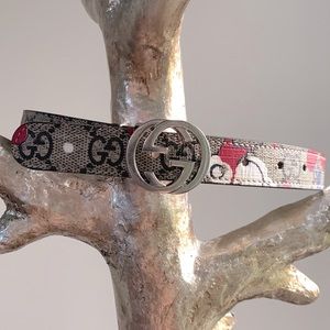 GUCCI CHERRY LOGO TODDLER BELT
